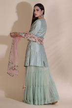 Load image into Gallery viewer, 3D Work Kurti with Sharara and Printed Dupatta
