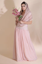 Load image into Gallery viewer, Pearl Work Kurti with Sharara and Organza Dupatta
