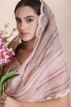 Load image into Gallery viewer, Pearl Work Kurti with Sharara and Organza Dupatta
