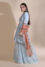 Load image into Gallery viewer, 3D Work Kurti with Sharara and Printed Dupatta
