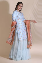 Load image into Gallery viewer, 3D Work Kurti with Sharara and Printed Dupatta
