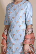 Load image into Gallery viewer, 3D Work Kurti with Sharara and Printed Dupatta
