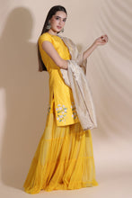 Load image into Gallery viewer, Pearl Work Kurti with Sharara and
