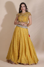 Load image into Gallery viewer, Yellow Embroidered Lehenga
