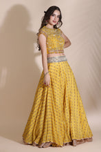 Load image into Gallery viewer, Yellow Embroidered Lehenga
