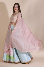 Load image into Gallery viewer, Pearl Work Floral Lehenga
