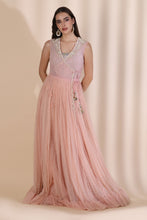 Load image into Gallery viewer, Persian Dori Corset With Organza Palazzo and Moti Jaal Scallop Jacket

