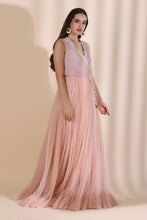 Load image into Gallery viewer, Persian Dori Corset With Organza Palazzo and Moti Jaal Scallop Jacket

