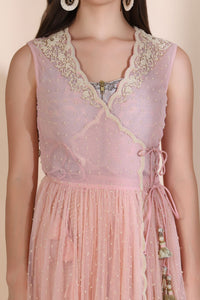 Persian Dori Corset With Organza Palazzo and Moti Jaal Scallop Jacket