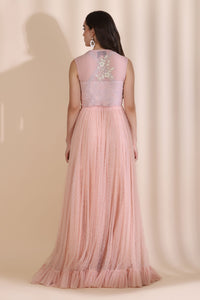 Persian Dori Corset With Organza Palazzo and Moti Jaal Scallop Jacket