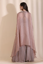 Load image into Gallery viewer, Bugle Bead Busiter With Chiffon Chevron Palazzo And Sunflower Bel Cape
