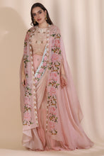 Load image into Gallery viewer, Pearl Work Sash Sharara with Printed Cape
