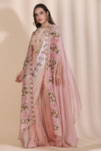 Load image into Gallery viewer, Pearl Work Sash Sharara with Printed Cape
