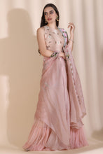 Load image into Gallery viewer, Pearl Work Sash Sharara with Printed Cape
