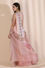 Load image into Gallery viewer, Pearl Work Sash Sharara with Printed Cape
