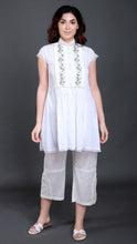 Load image into Gallery viewer, Pleated Yoke with Botanical Embroidery
